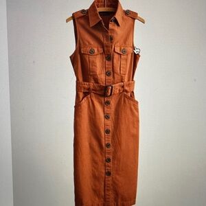 Heritage Bahia Banana Republic shirt dress 8 petite